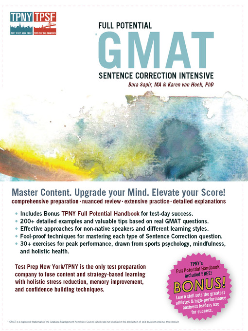 Title details for Full Potential GMAT Sentence Correction Intensive by Bara Sapir - Available